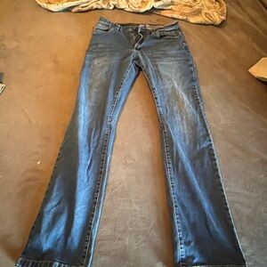 Men's Flare Jeans in Deep Blue